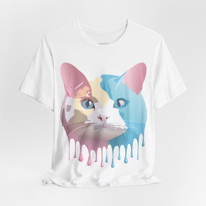 Natural Cotton Tee Shirt with Cat Printify