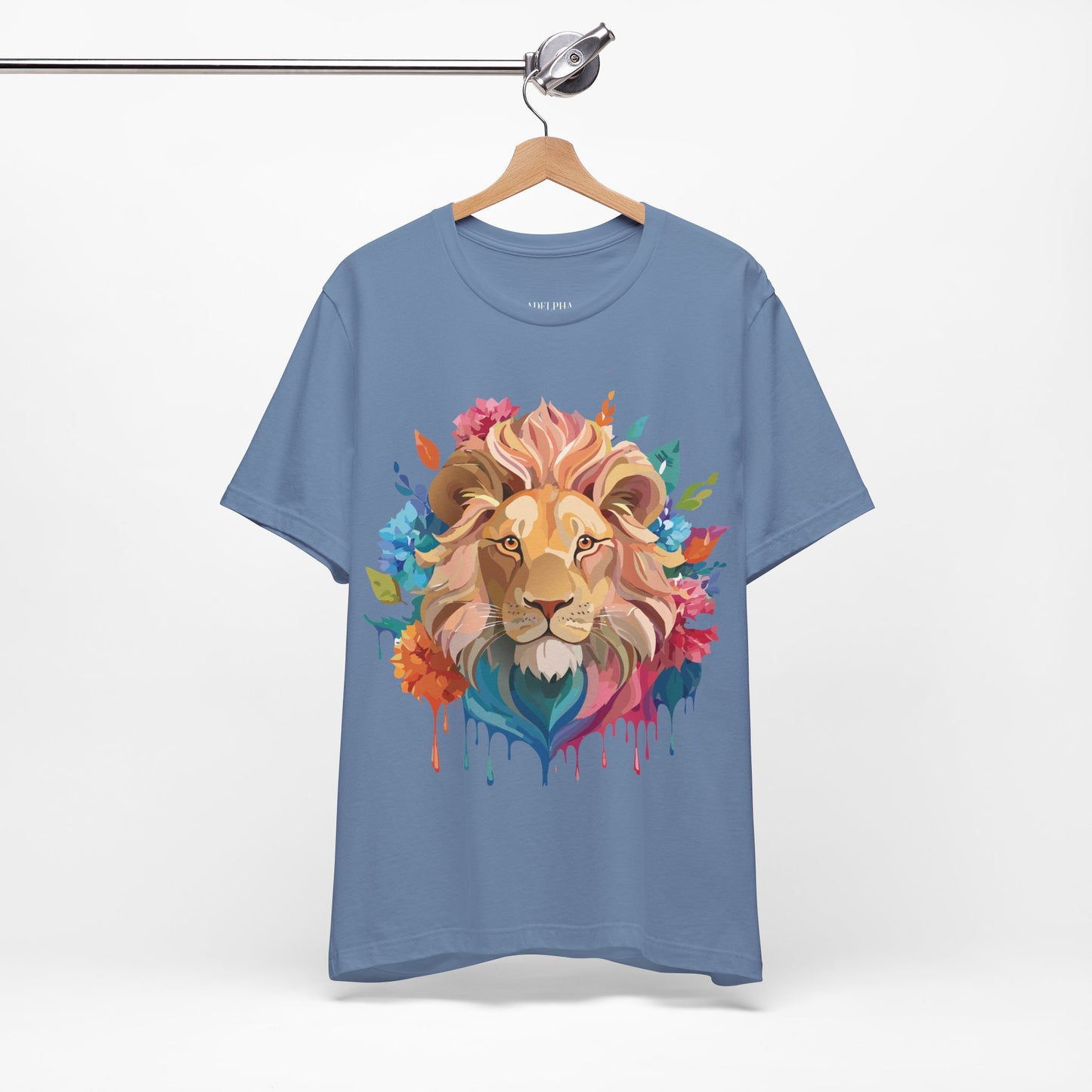 Natural Cotton Tee Shirt with Lion