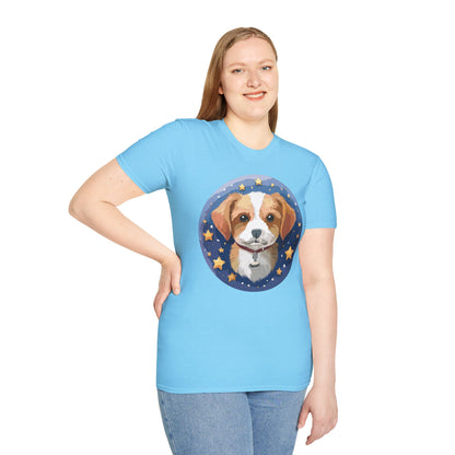Unisex Dog Shirt Animal Print Tee Gildan Softstyle 64000 Cotton