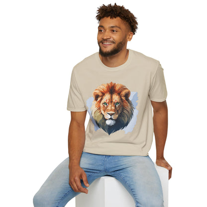 Lion Shirt Unisex Animal Tee Softstyle Gildan 64000 100 Percent Ring Spun Cotton