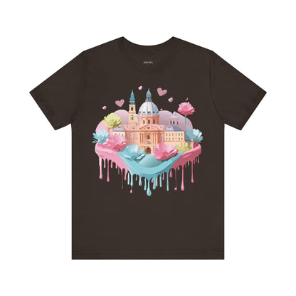 Natural Cotton Tee Shirt - Beautiful Places Collection - Prague Printify