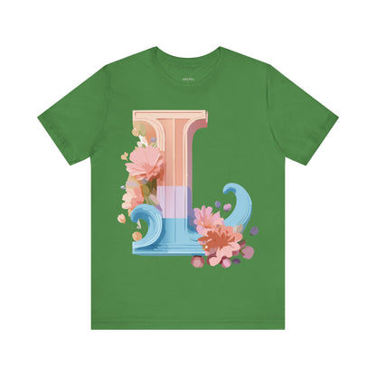 Natural Cotton Tee Shirt - Letters Collection - L Printify