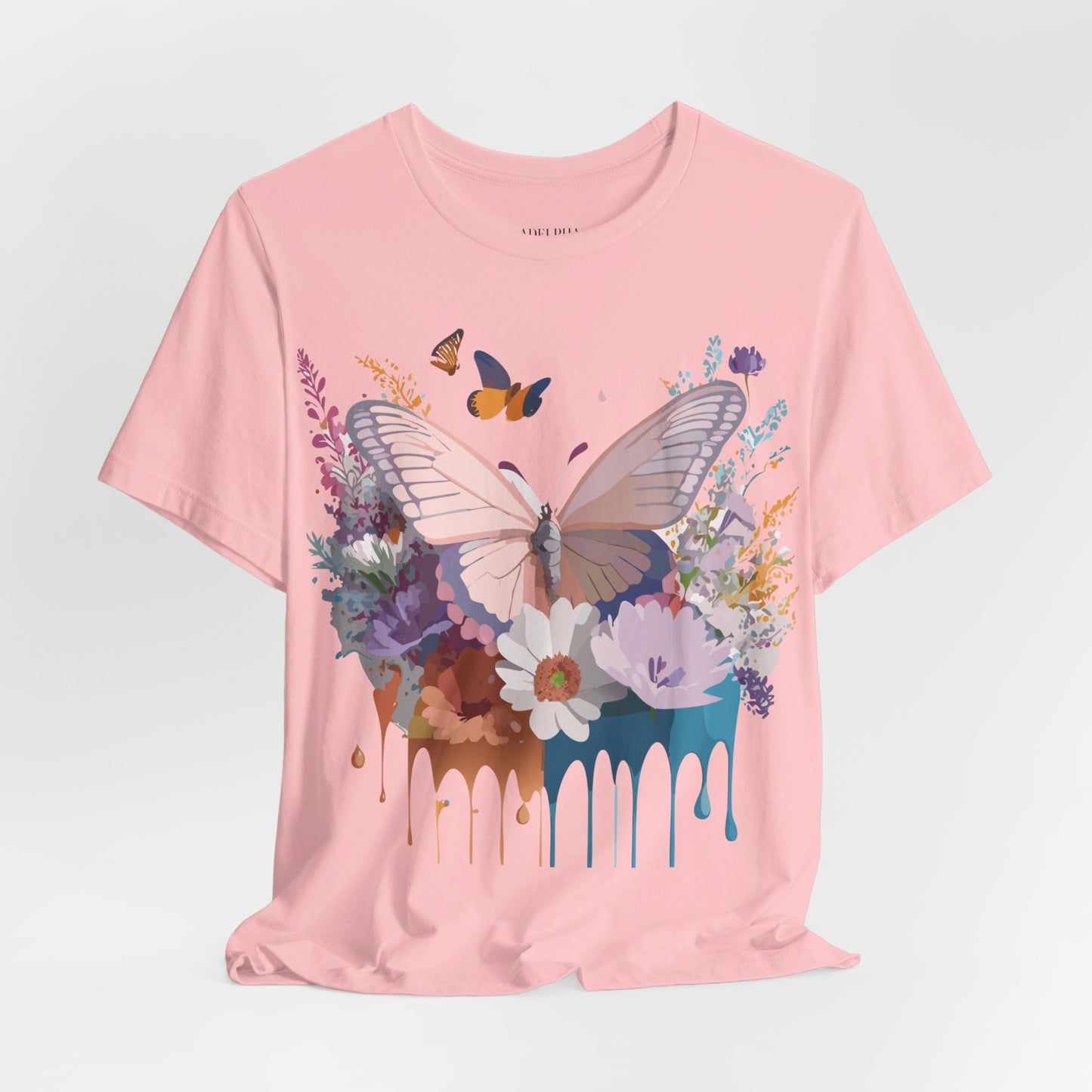 T-shirt en coton naturel avec papillon