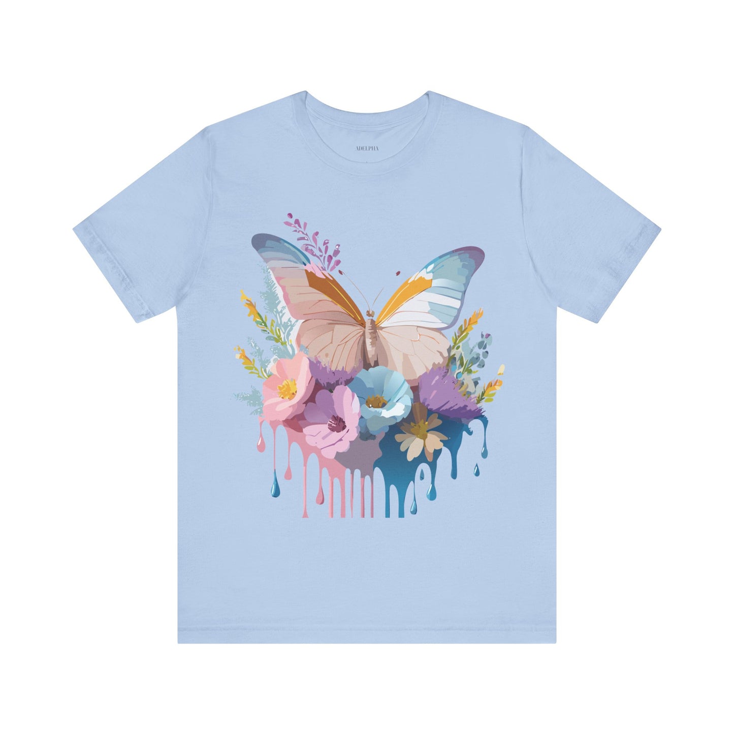 T-Shirt aus natürlicher Baumwolle mit Schmetterling