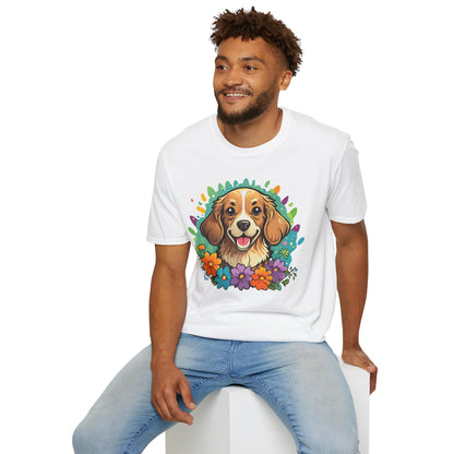Dog Lover Unisex Animal Print T Shirt Cotton Tee Gildan Softstyle 64000