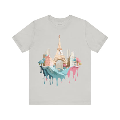 Natural Cotton Tee Shirt - Beautiful Places Collection - Paris Printify