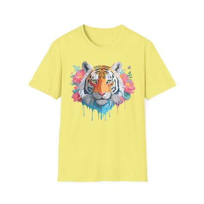 Tiger Shirt Unisex Animal Tee 100 Percent Ring Spun Cotton Softstyle