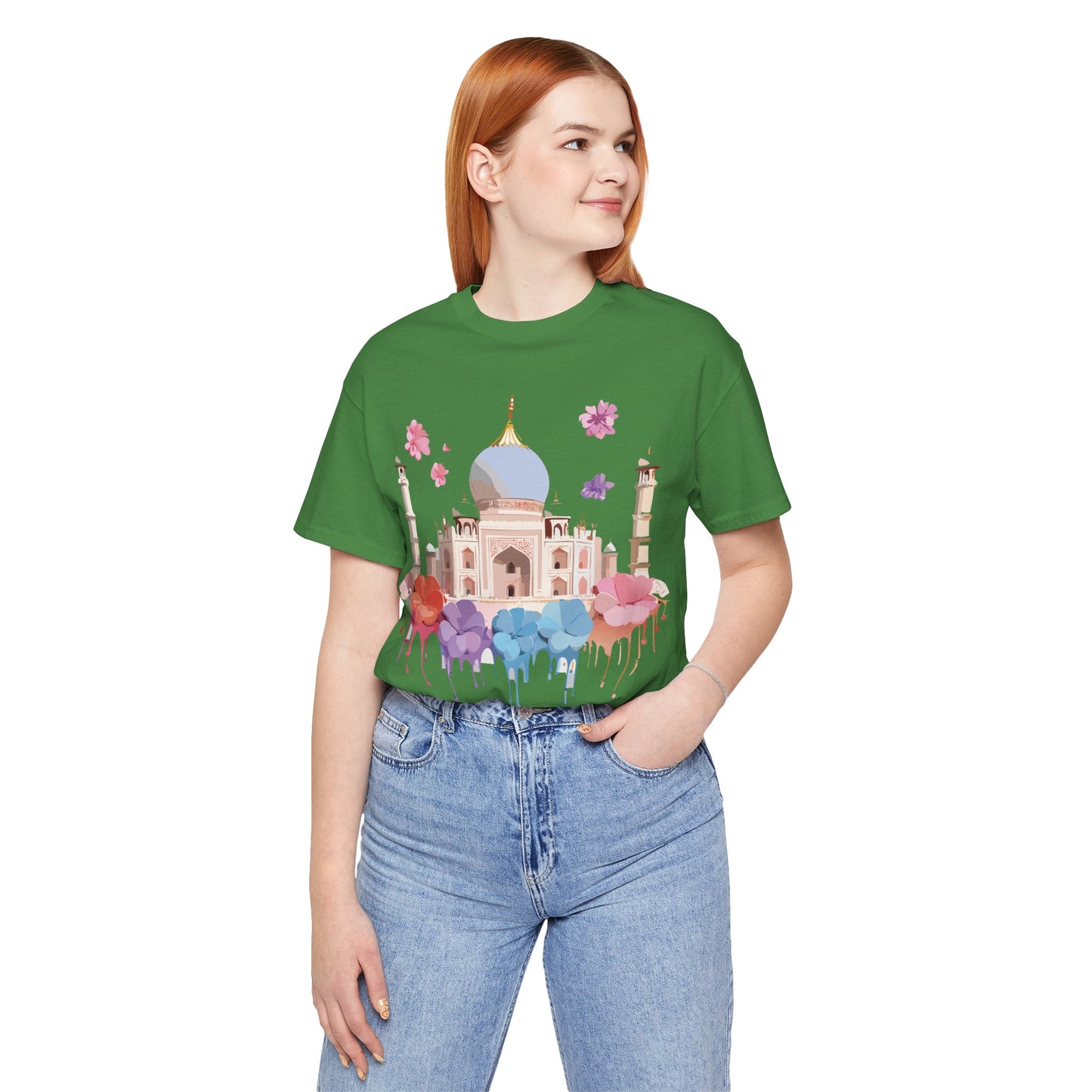 Natural Cotton Tee Shirt - Taj Mahal, India