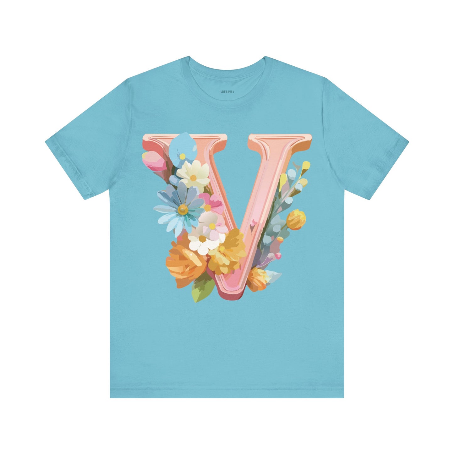 T-shirt en coton naturel - Collection Lettres - V