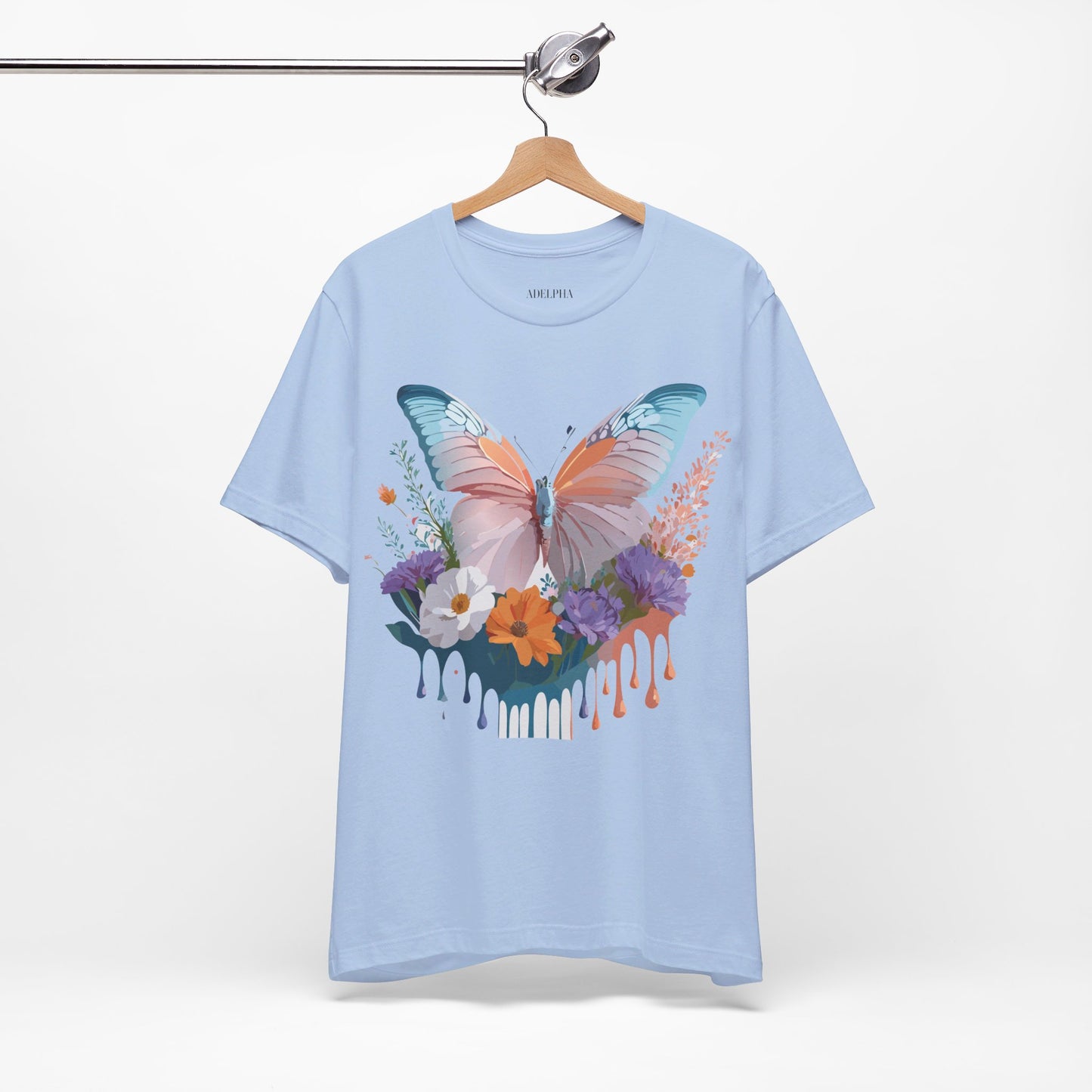 T-shirt en coton naturel avec papillon