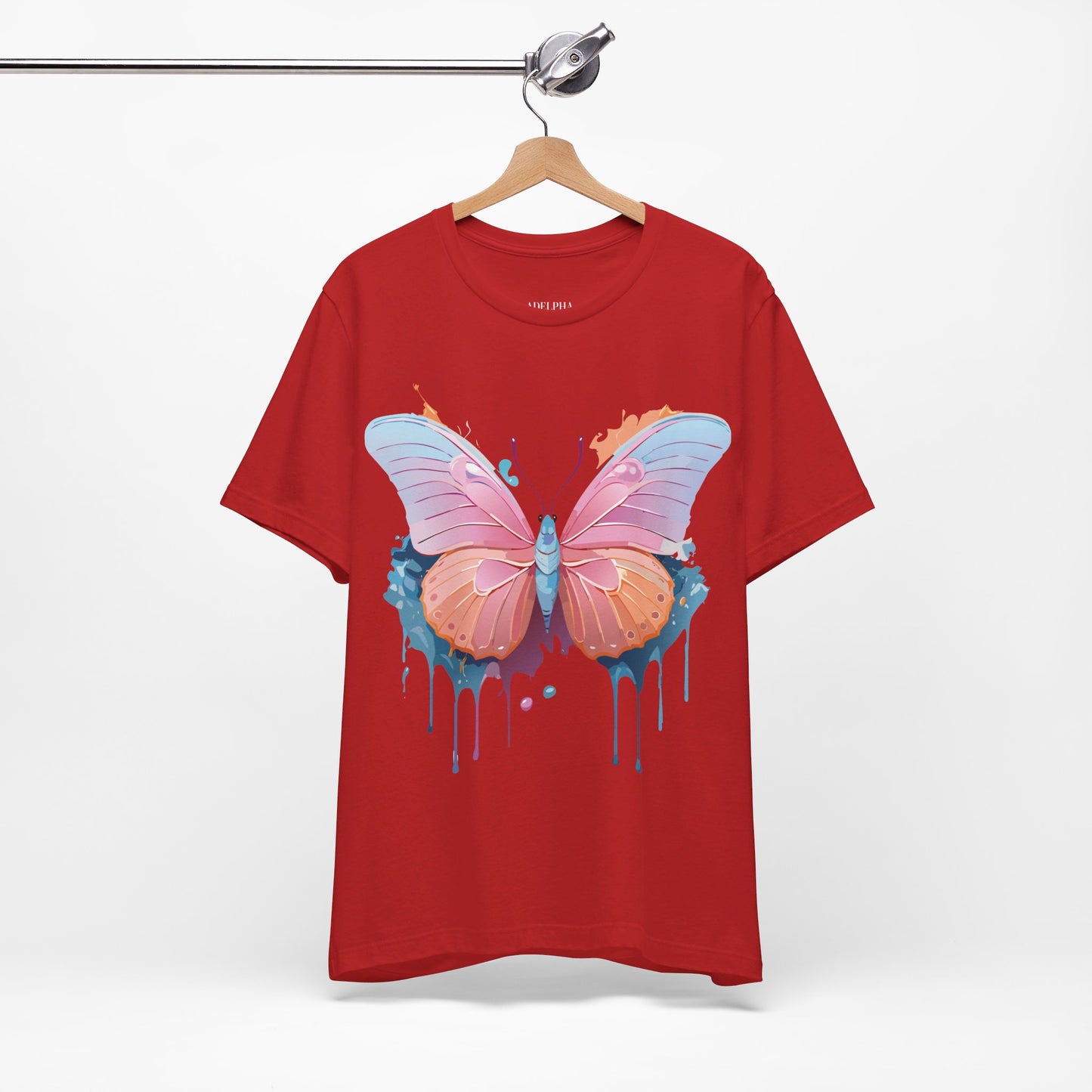 T-Shirt aus natürlicher Baumwolle mit Schmetterling