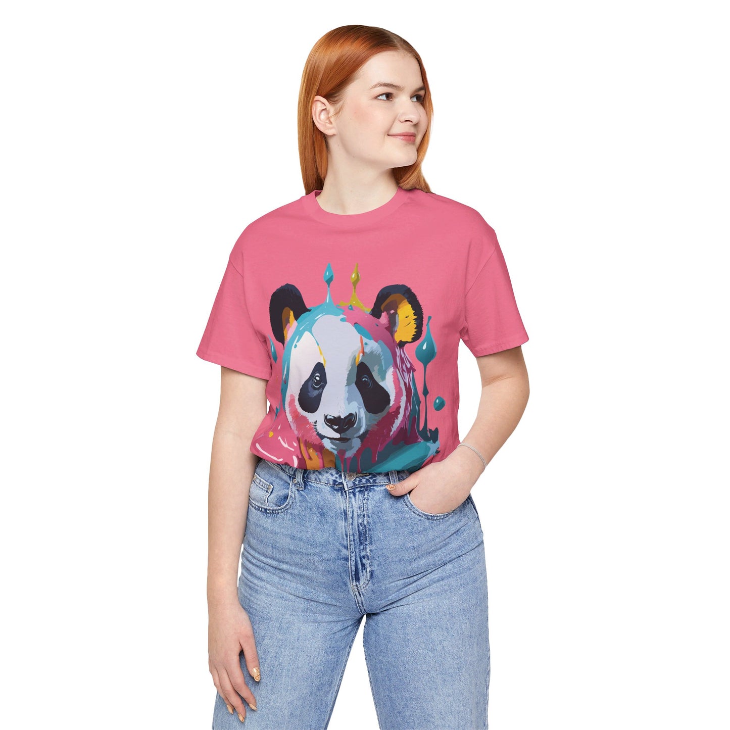 T-shirt en coton naturel avec panda