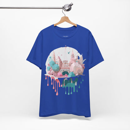 Natural Cotton Tee Shirt - Beautiful Places Collection - Paris Printify