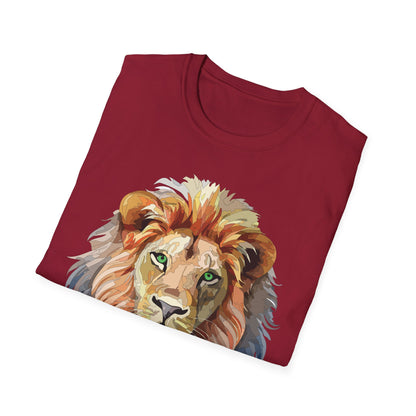 Lion Floral Tee Unisex Gildan Softstyle 64000 Cotton Short Sleeve Shirt