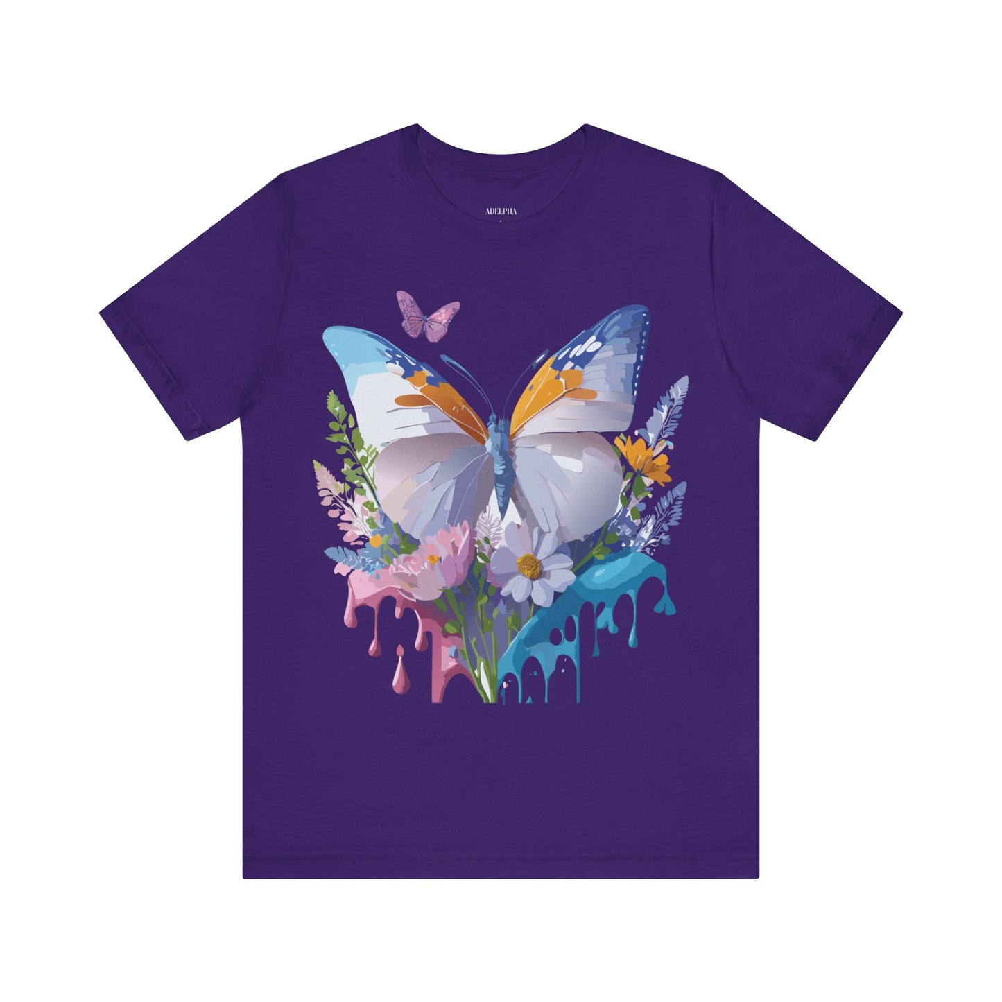 T-shirt en coton naturel avec papillon