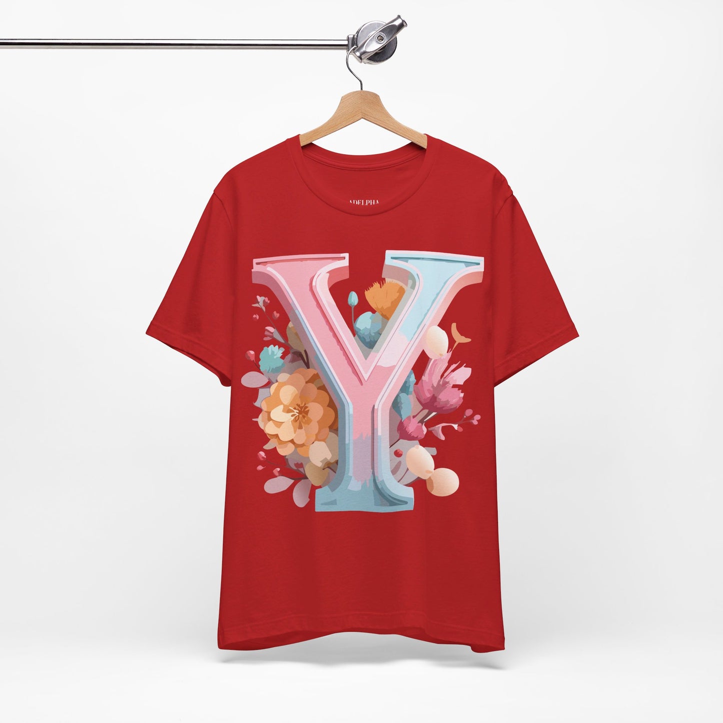 Natural Cotton Tee Shirt - Letters Collection - Y