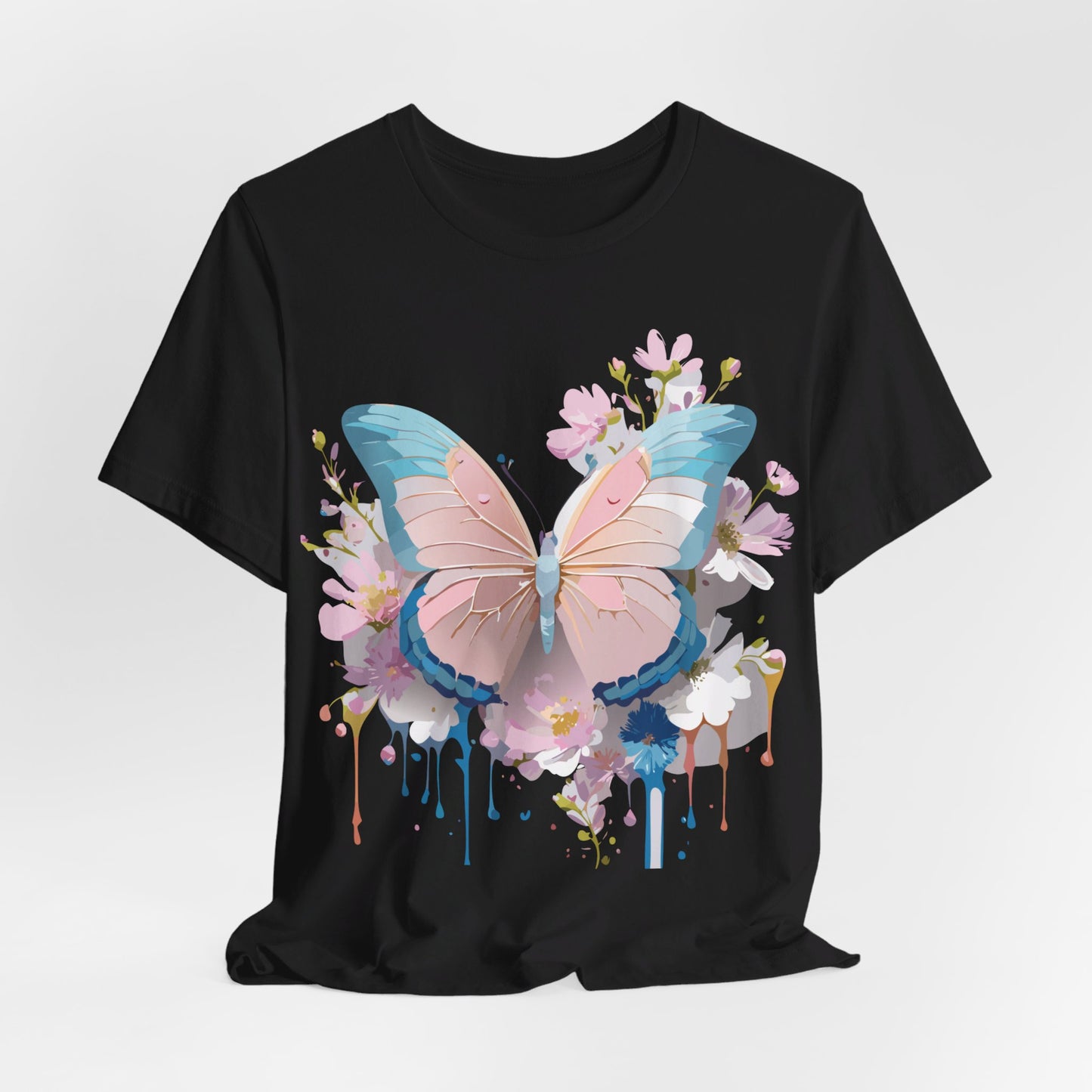 T-shirt en coton naturel avec papillon