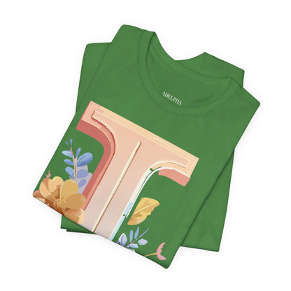 Natural Cotton Tee Shirt - Letters Collection - I Printify