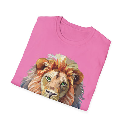 Lion Floral Tee Unisex Gildan Softstyle 64000 Cotton Short Sleeve Shirt