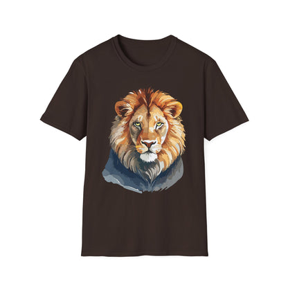 Lion Shirt Unisex Animal Tee Gildan Softstyle 64000 100 Percent Ring Spun Cotton