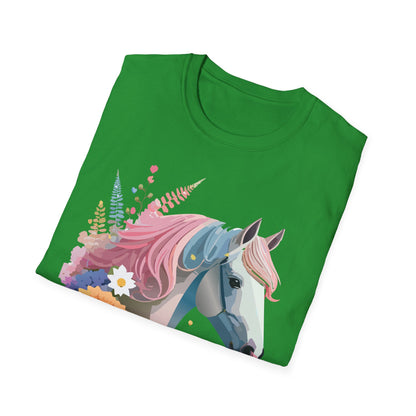 Horse Shirt Unisex Gildan Softstyle 64000 Cotton Tee With Animals