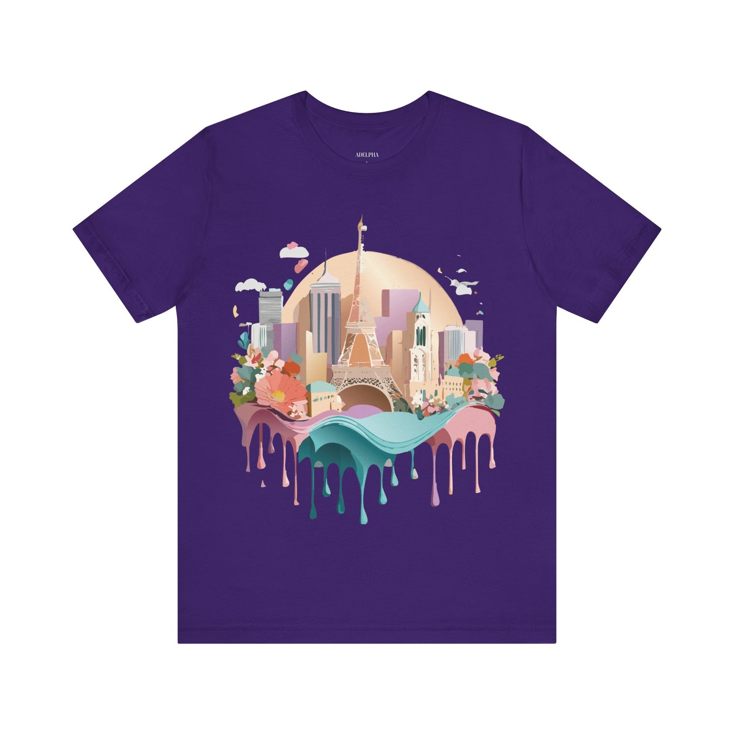 Natural Cotton Tee Shirt - Beautiful Places Collection - Paris Printify