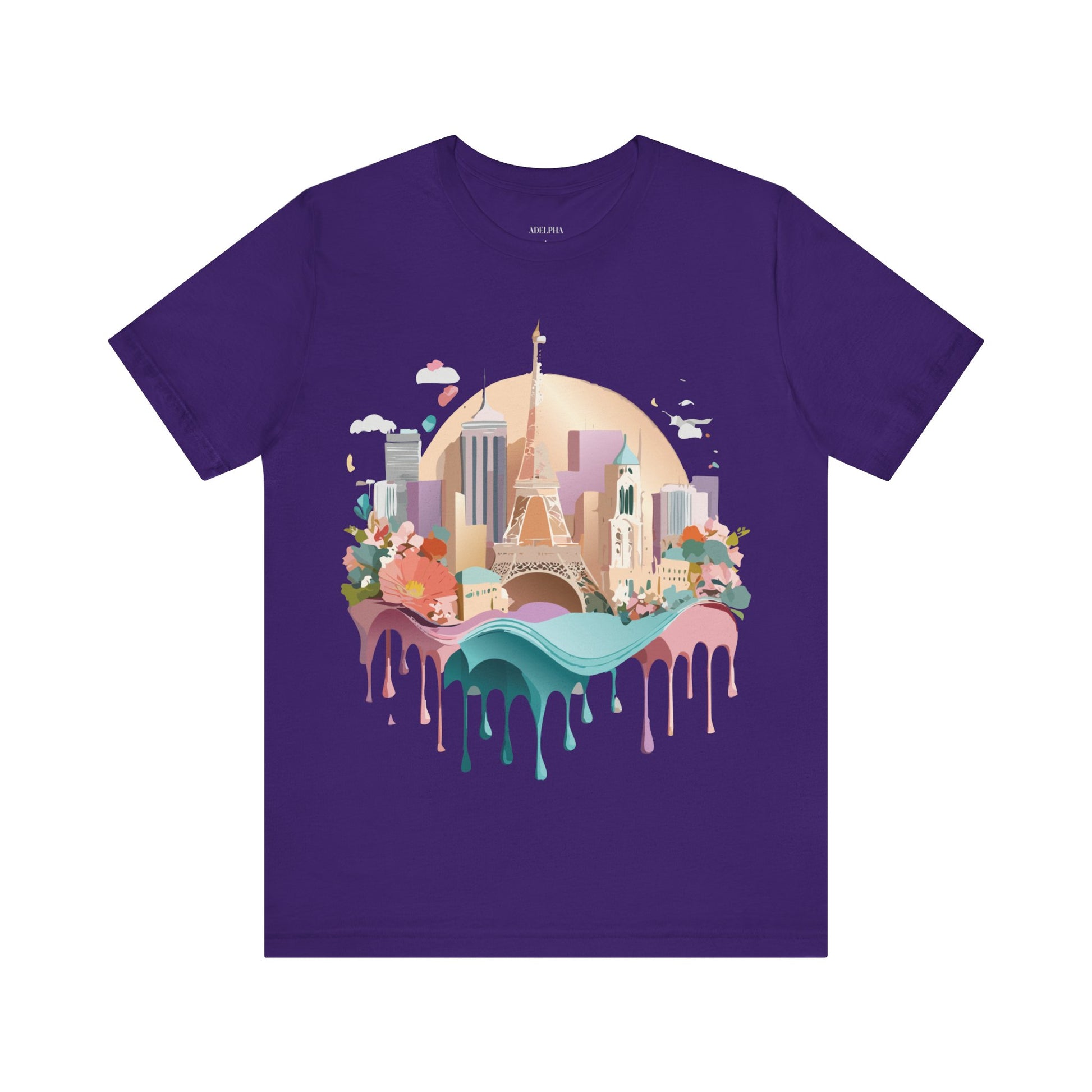 Natural Cotton Tee Shirt - Beautiful Places Collection - Paris Printify
