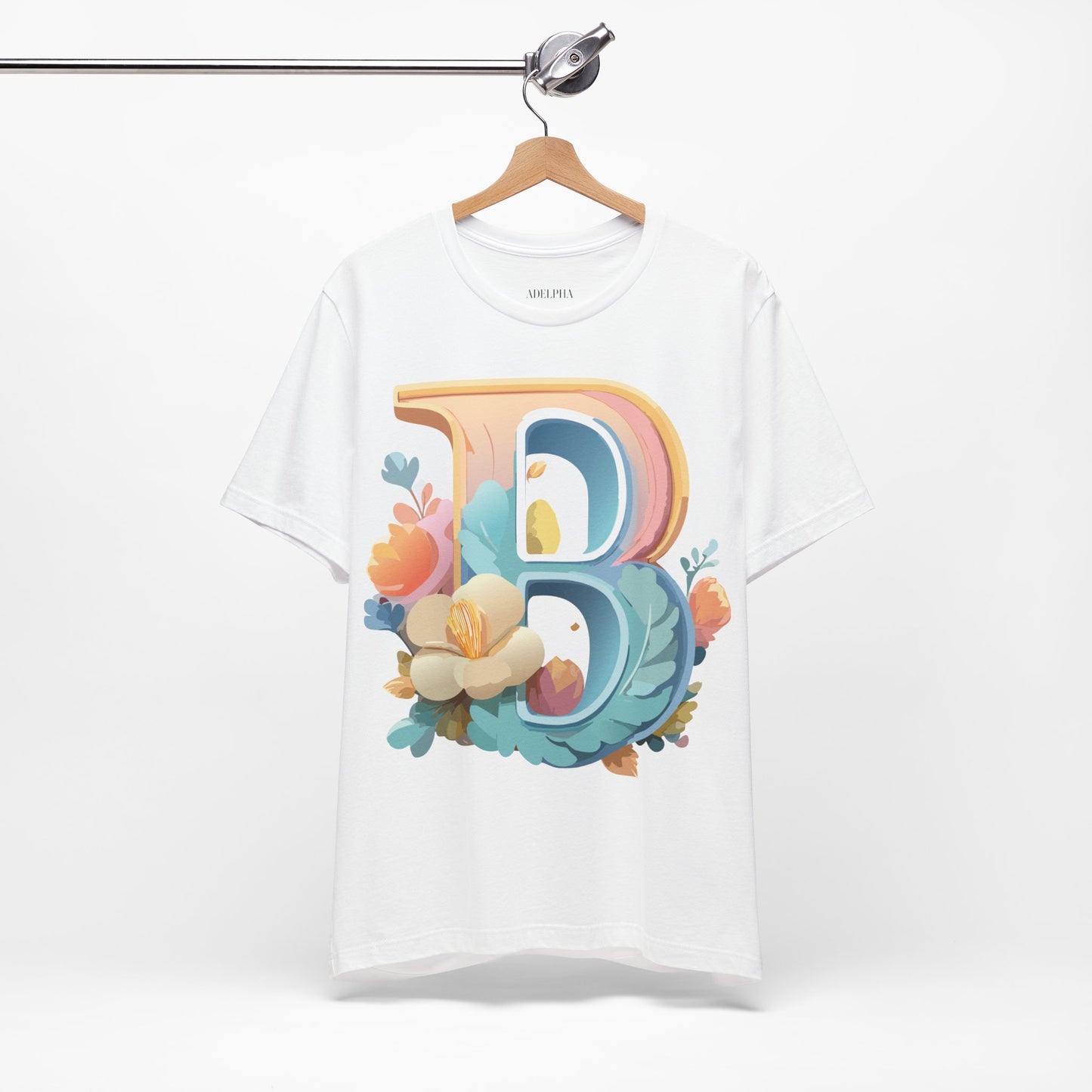 Natural Cotton Tee Shirt - Letters Collection - B