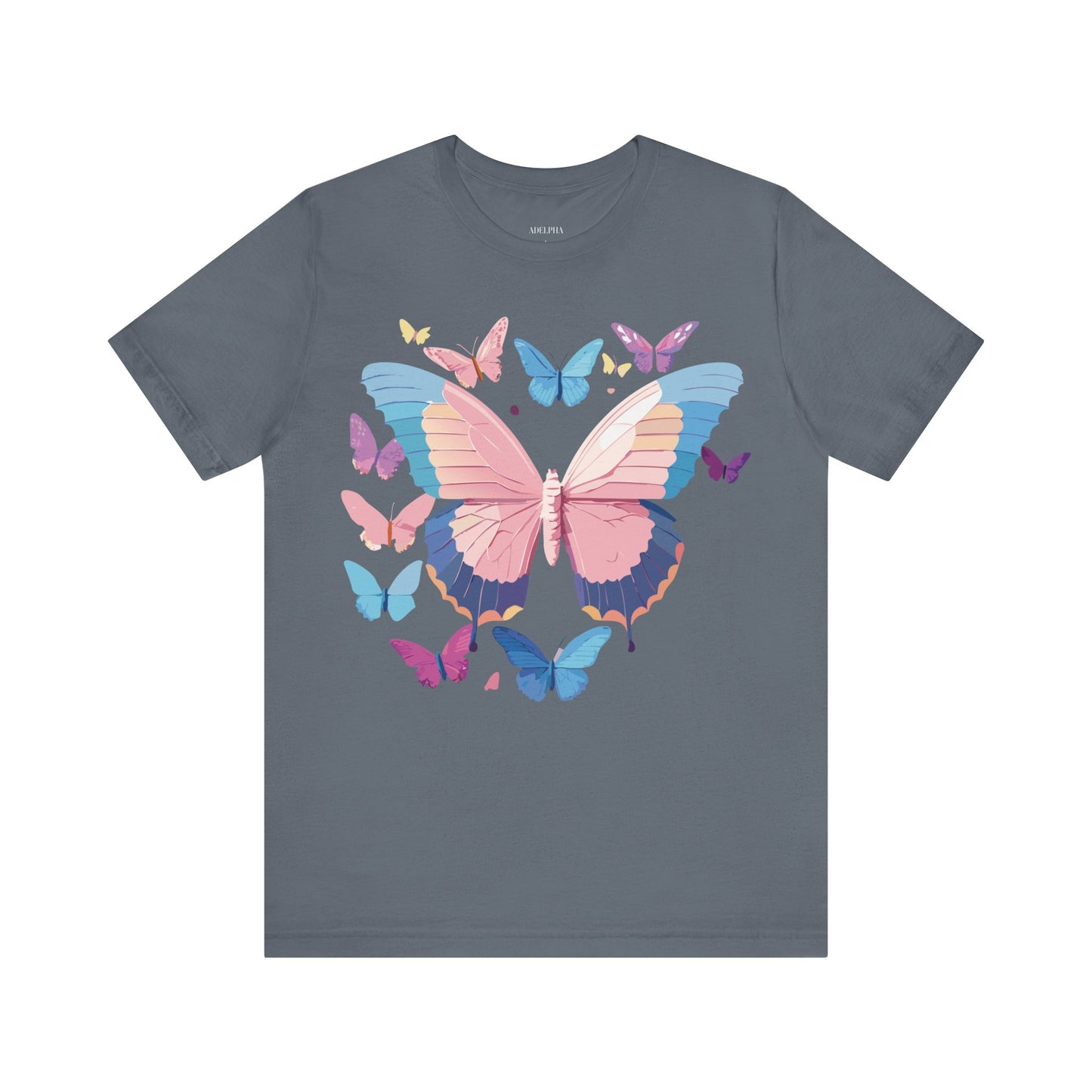 T-shirt en coton naturel avec papillon