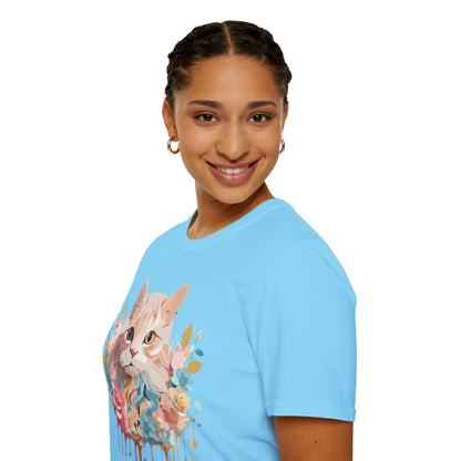 Unisex Cat Shirt Kitten Tee Cat Lover Tee Softstyle 64000 Gildan