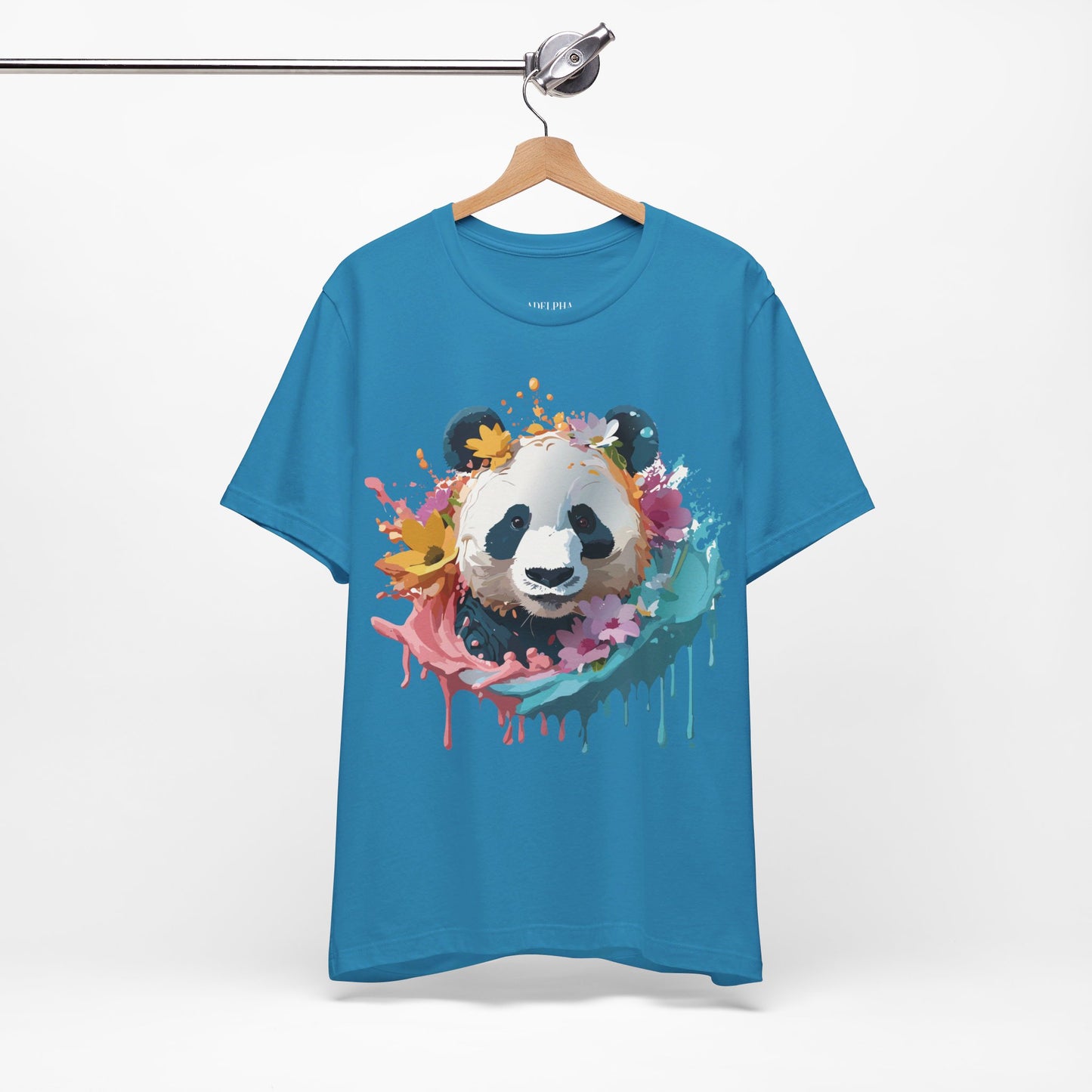 Natural Cotton Tee Shirt with Panda