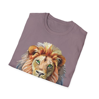 Lion Floral Tee Unisex Gildan Softstyle 64000 Cotton Short Sleeve Shirt