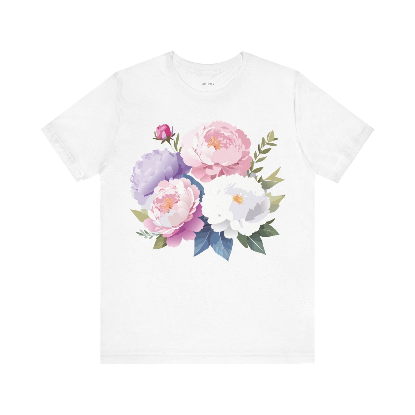 T-Shirt aus natürlicher Baumwolle mit Blumen