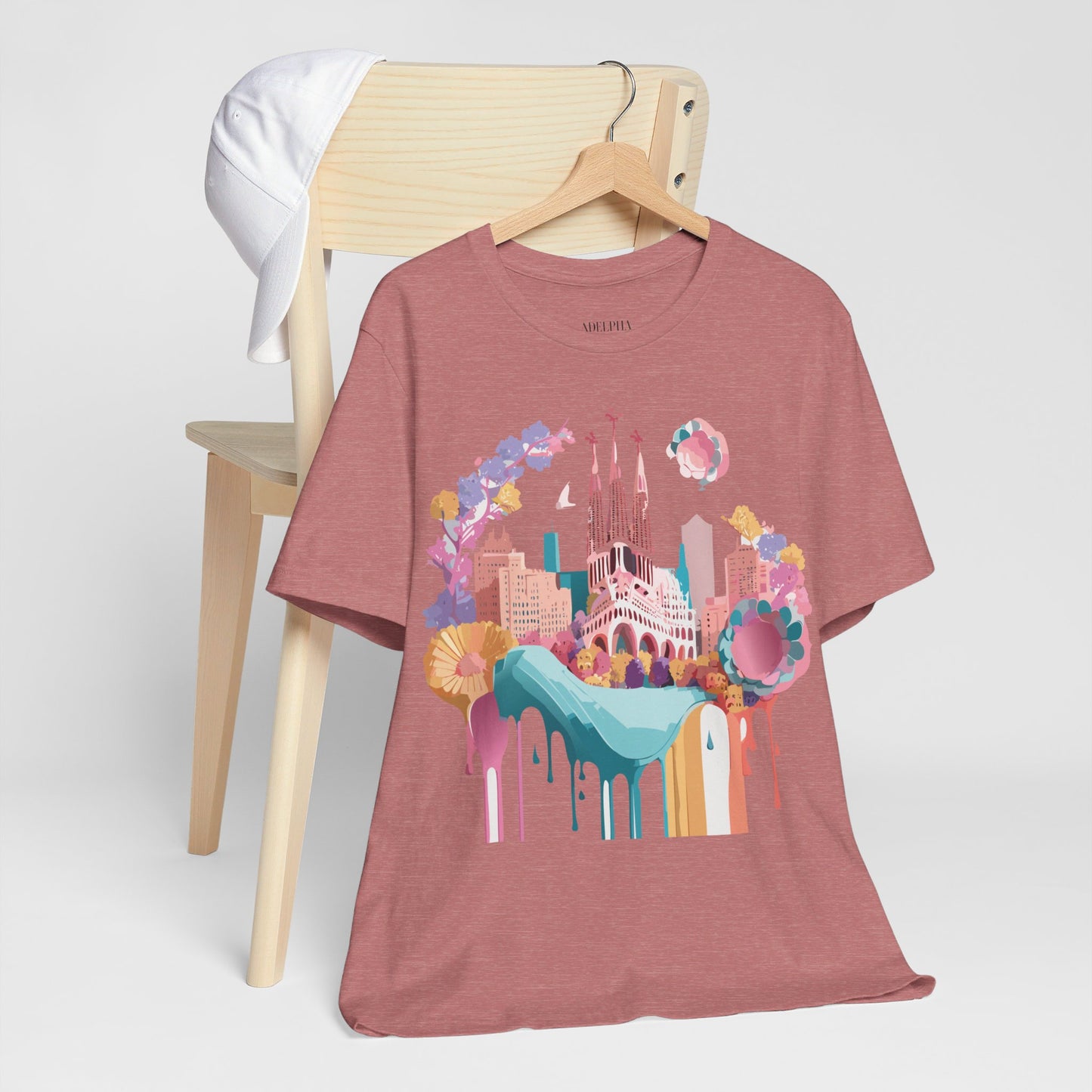 T-Shirt aus natürlicher Baumwolle – Kollektion „Beautiful Places“ – Barcelona