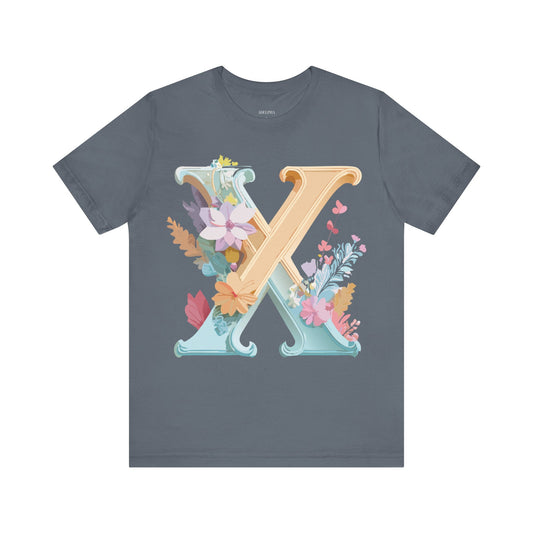 T-shirt en coton naturel - Collection Lettres - X