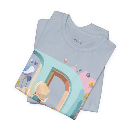 Natural Cotton Tee Shirt - Letters Collection - D Printify
