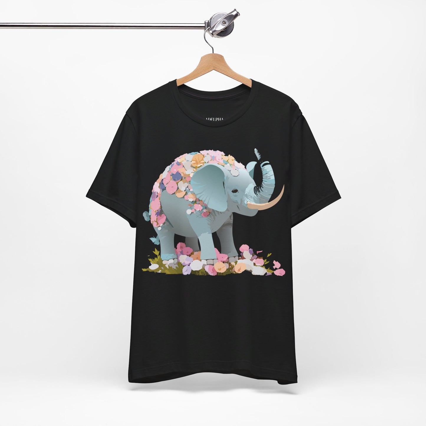 T-Shirt aus natürlicher Baumwolle mit Elefant