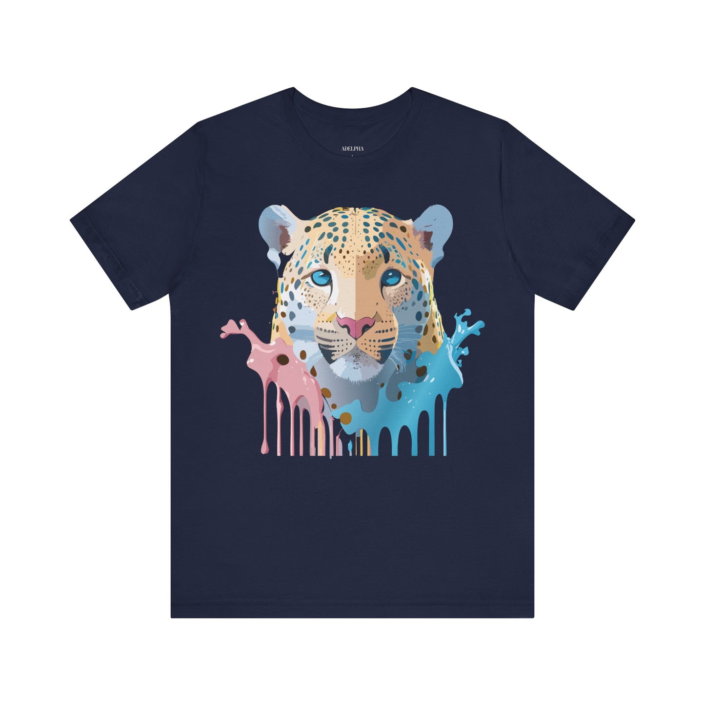 Natural Cotton Tee Shirt with Cheetah