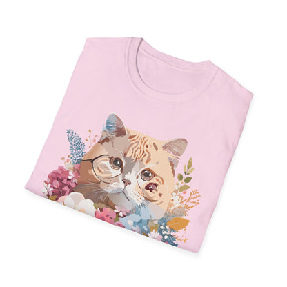 Cat Shirt Unisex Cat Tee Kitten Print Softstyle Gildan 64000