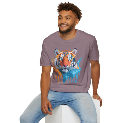 Tiger Shirt Unisex Animal Tee Ring Spun Cotton Gildan Softstyle Short Sleeve