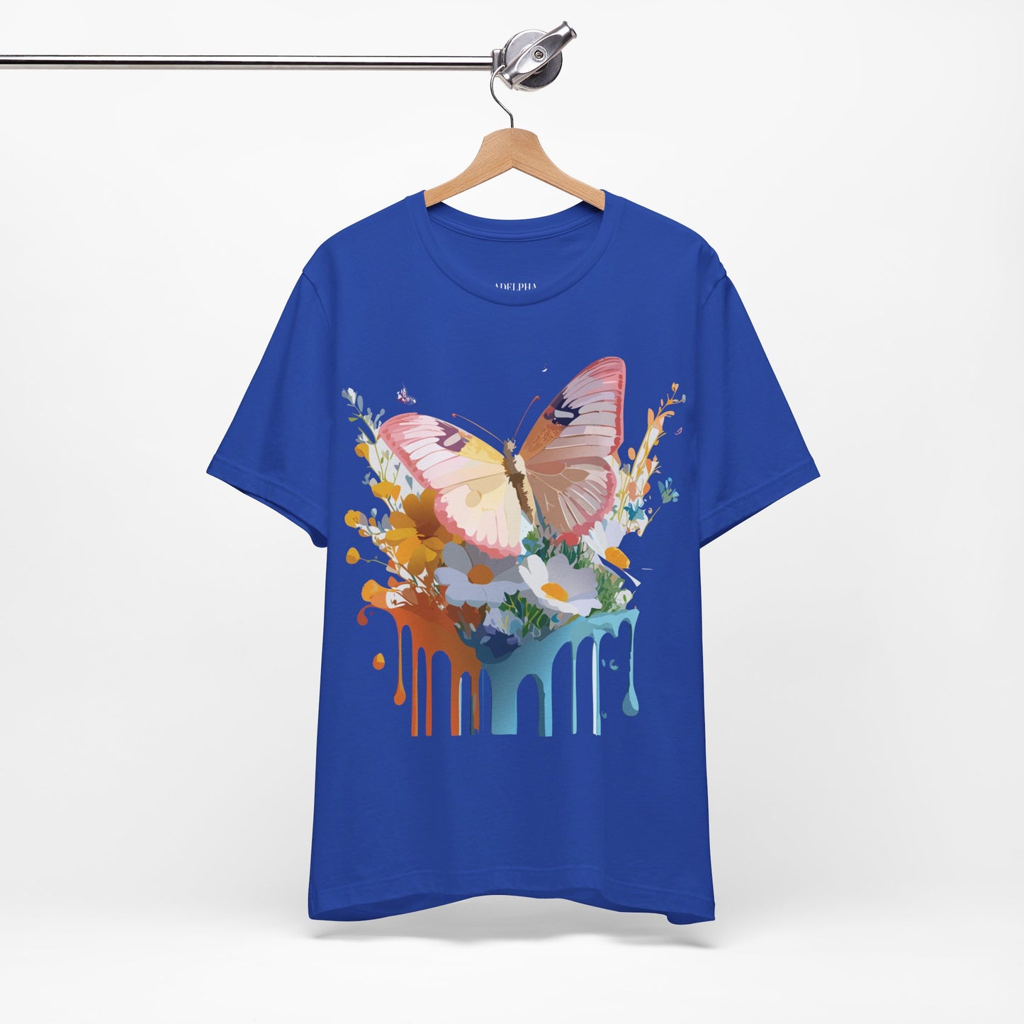 T-Shirt aus natürlicher Baumwolle mit Schmetterling