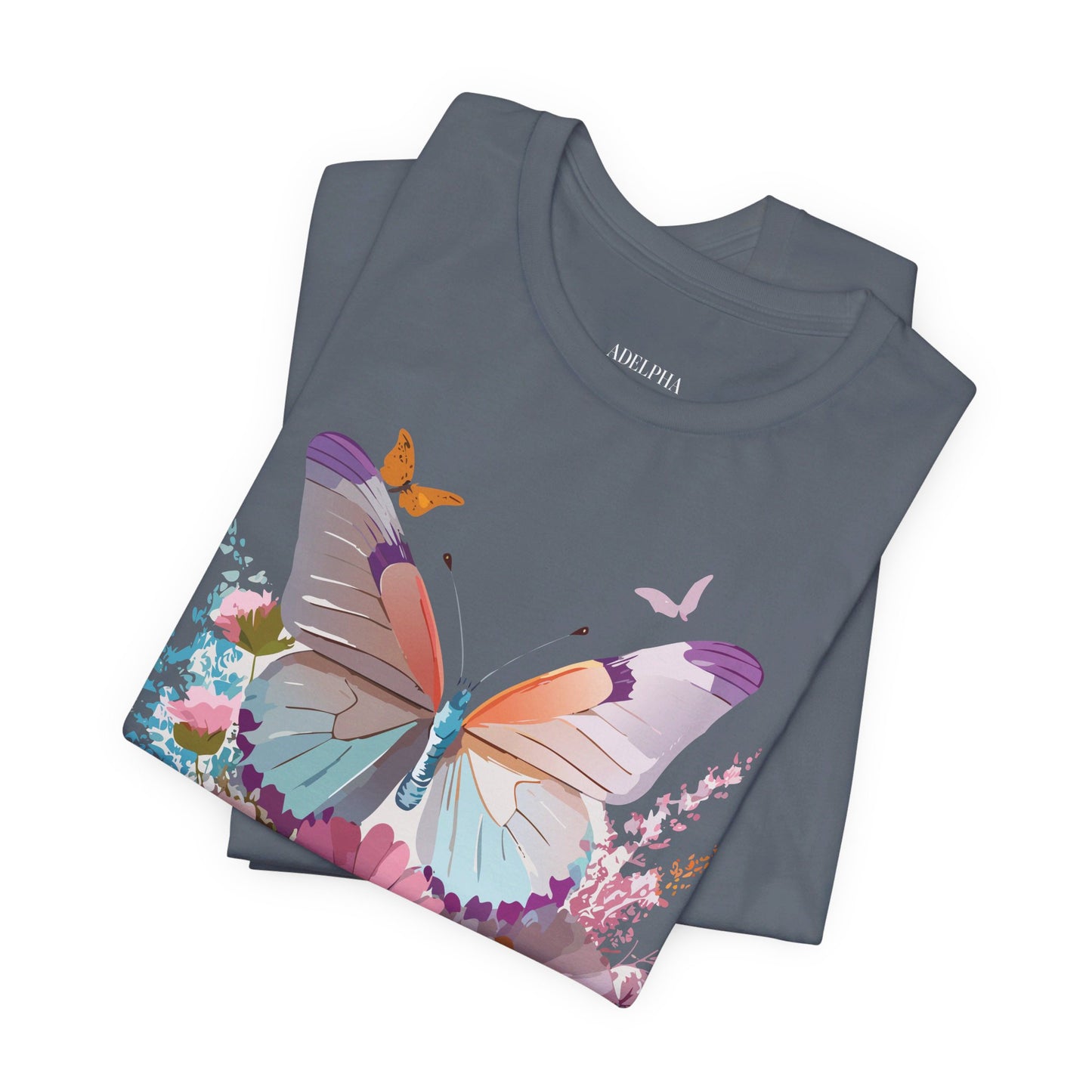 T-shirt en coton naturel avec papillon