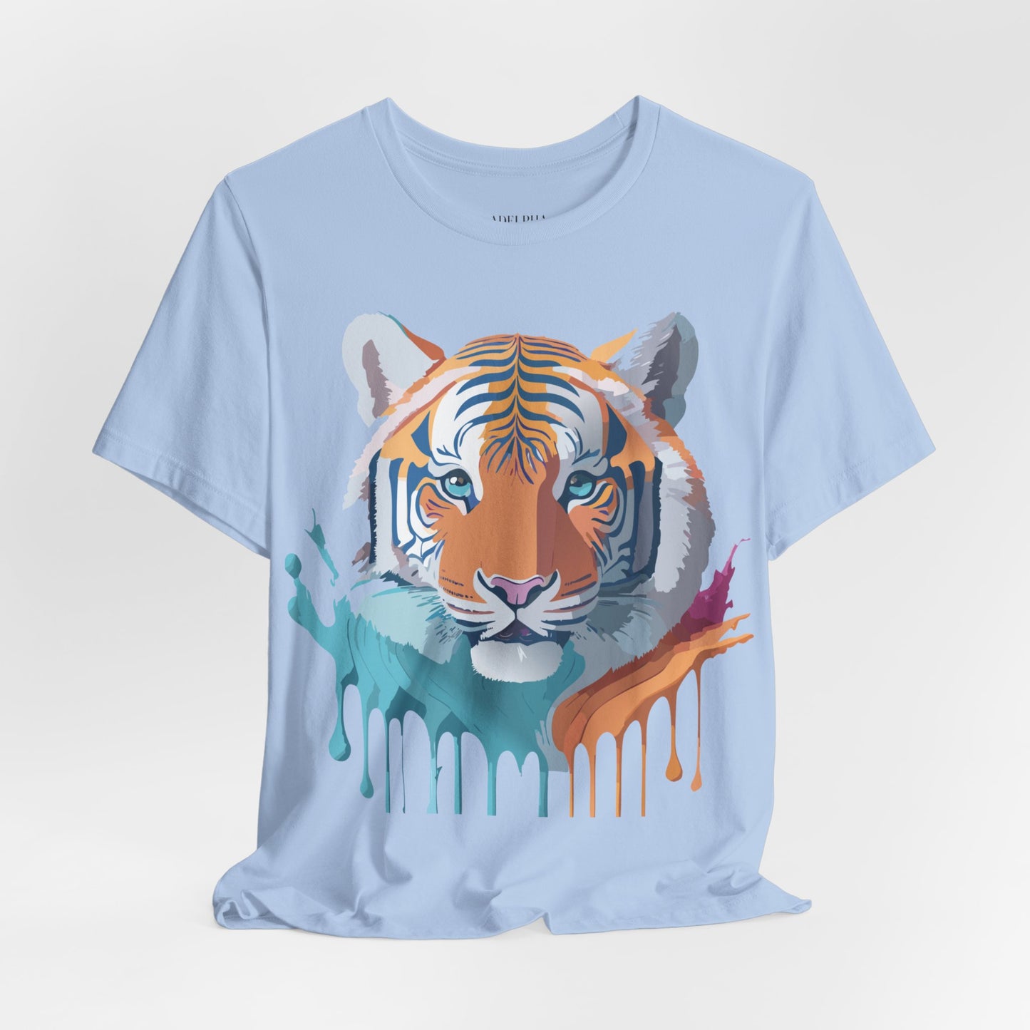 Natural Cotton Tee Shirt with Tiger