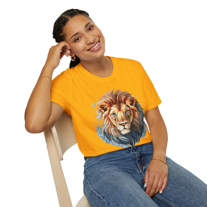 Unisex Lion Shirt Gildan Softstyle 64000 Tee 100 Percent Ring Spun Cotton
