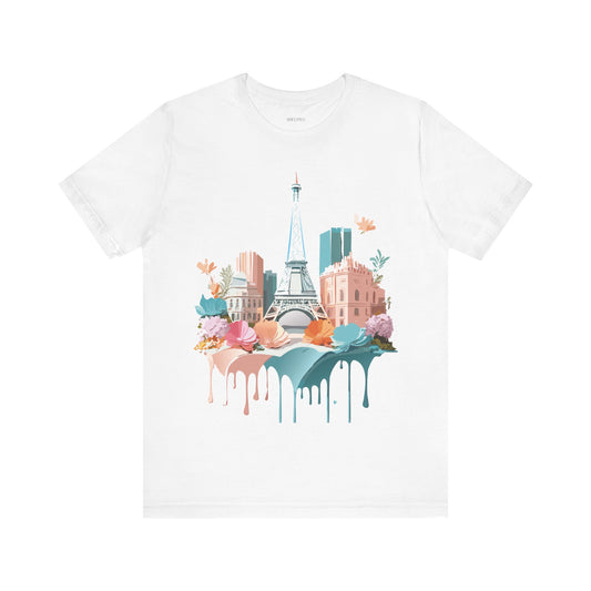 Natural Cotton Tee Shirt - Beautiful Places Collection - Paris