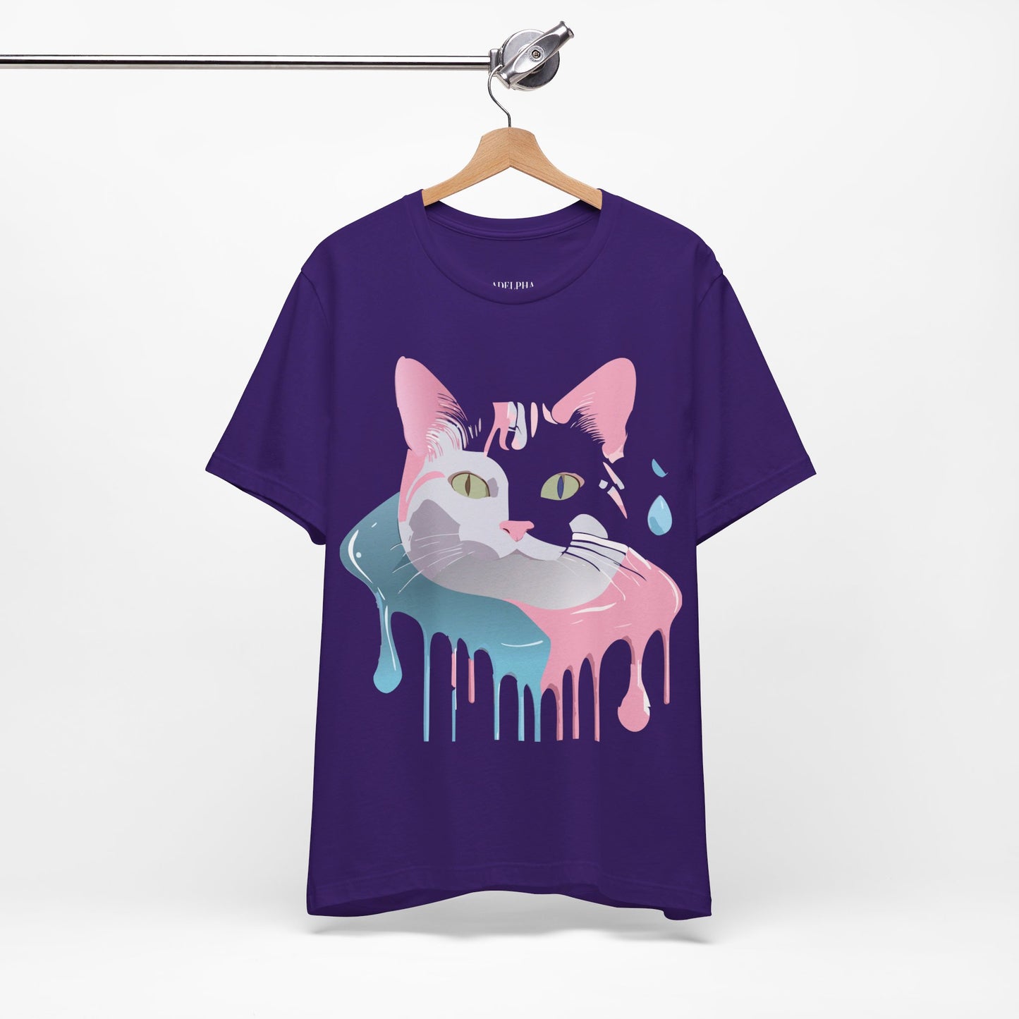 T-shirt en coton naturel avec chat