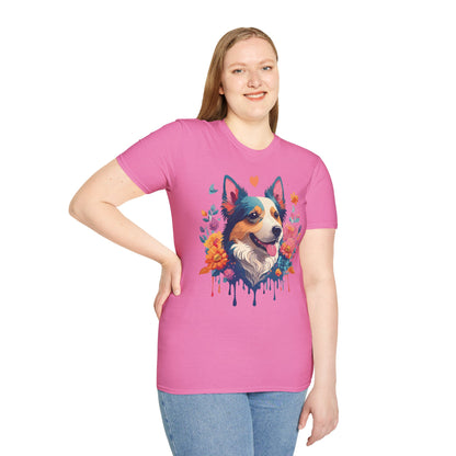 Animal Print Dog Shirt Unisex Softstyle Cotton Tee For Pet Lovers