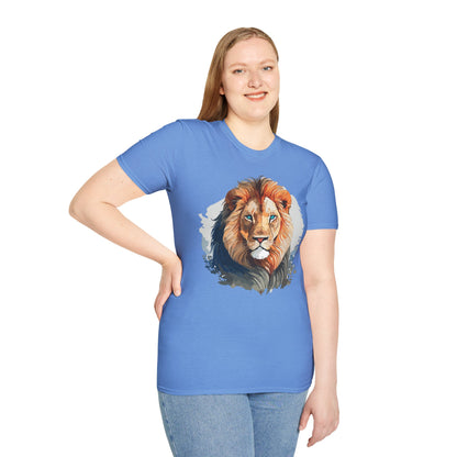 Lion Shirt Unisex Animal Tee Gildan Softstyle 64000 100 Percent Ring Spun Cotton