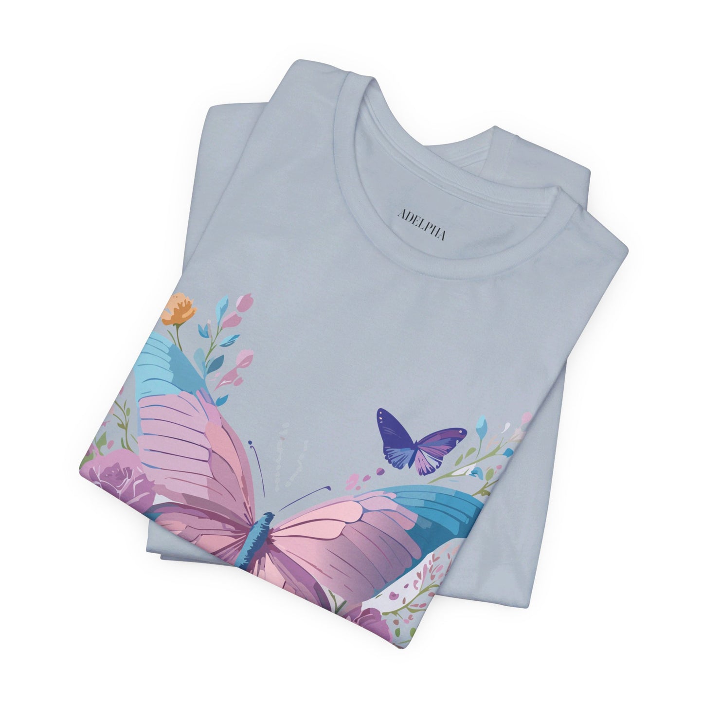 T-Shirt aus natürlicher Baumwolle mit Schmetterling