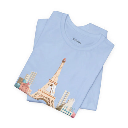 Natural Cotton Tee Shirt - Beautiful Places Collection - Paris Printify